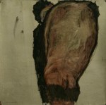 WALID EL MASRI -Man 2004 -Oil on paper 75x73 cm
